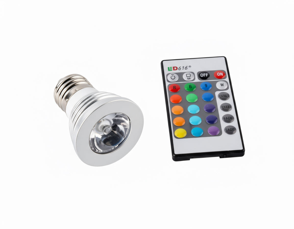 5W GU10 RGB LED Spotlight Bulb with Remote Control Colour Changing + White Light