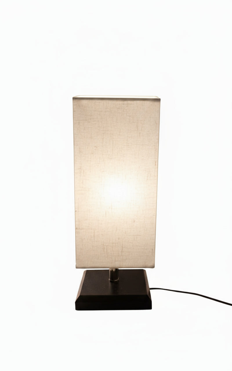 Table Lamp for Bedroom with square Fabric Shade for Nightstand BQ-TL3014