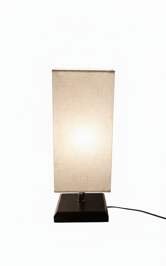 Table Lamp for Bedroom with square Fabric Shade for Nightstand BQ-TL3014