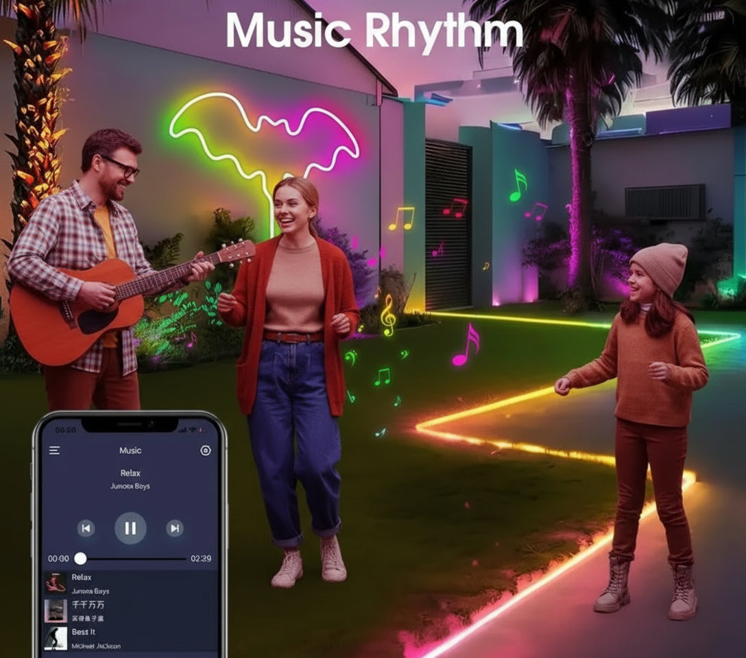 10m RGB LED Neon Rope Light Smart App Control Waterproof Decorative Light