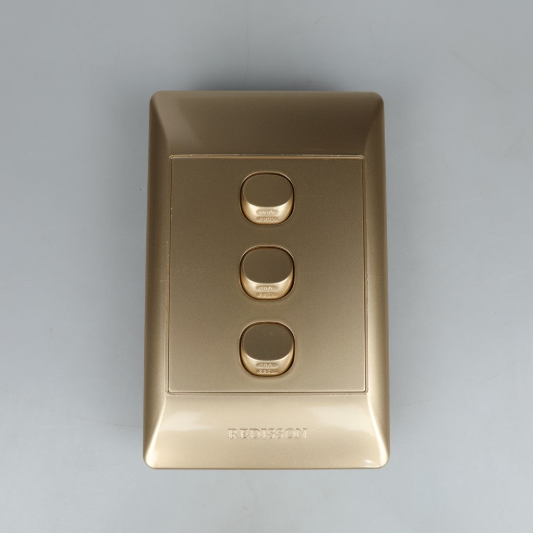 REDISSON Stylish Gold 3-Lever Wall Light Switch A103(G)