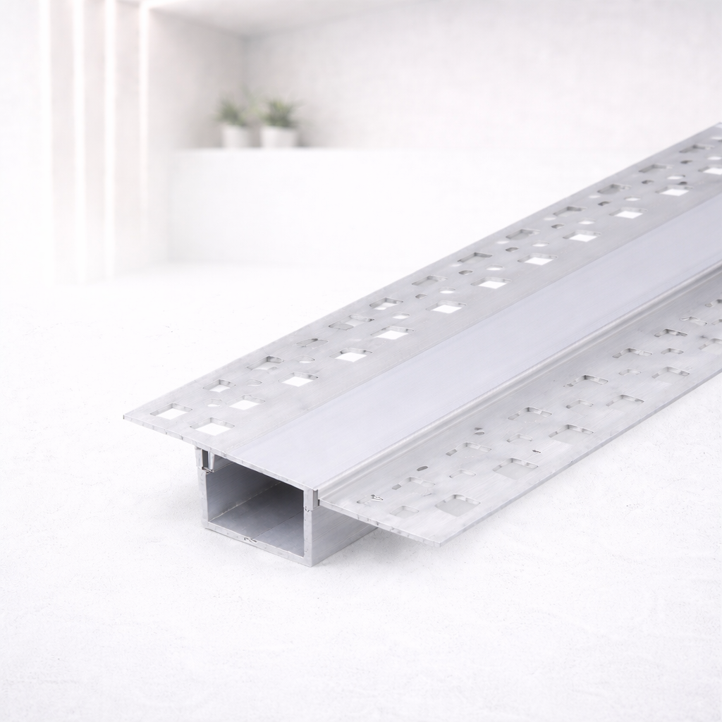 55mm x 20mm x 13mm Recessed Aluminium Drywall LED Profile Trimless Plaster-In Channel (3 Meter)