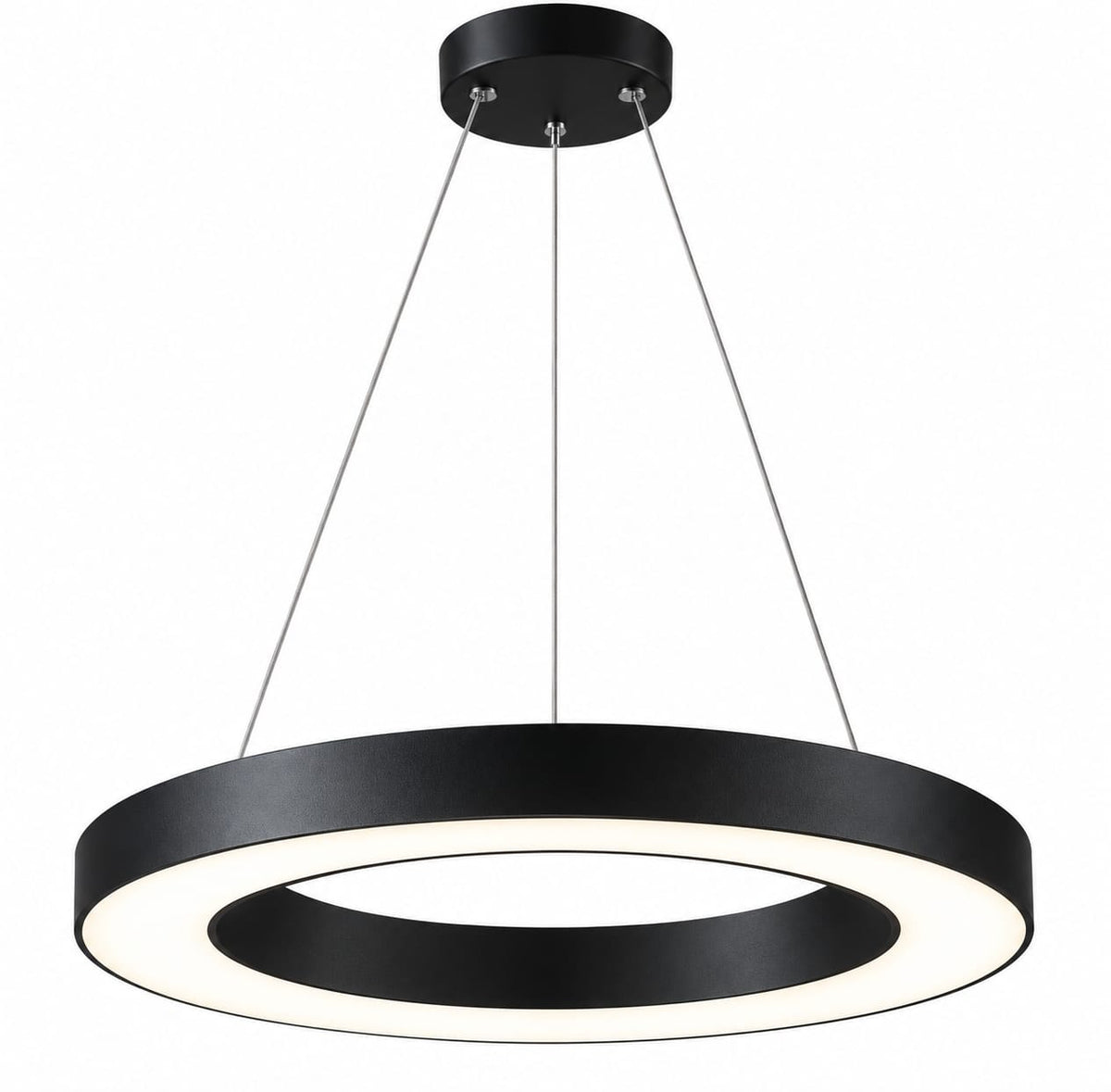 48W Modern LED Ring Pendant Dining Light - Black OF12-04