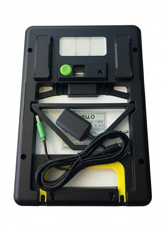 V-100S 15W Multi-Functional Portable Solar Panel Power Bank with LED Light