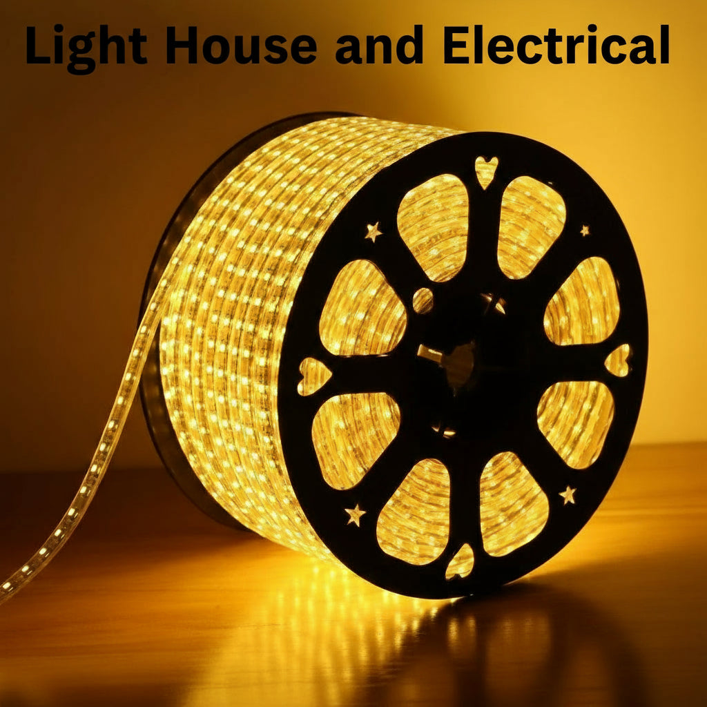 100M LED Strip Light 220V Warm White 3000K Waterproof Rope Light