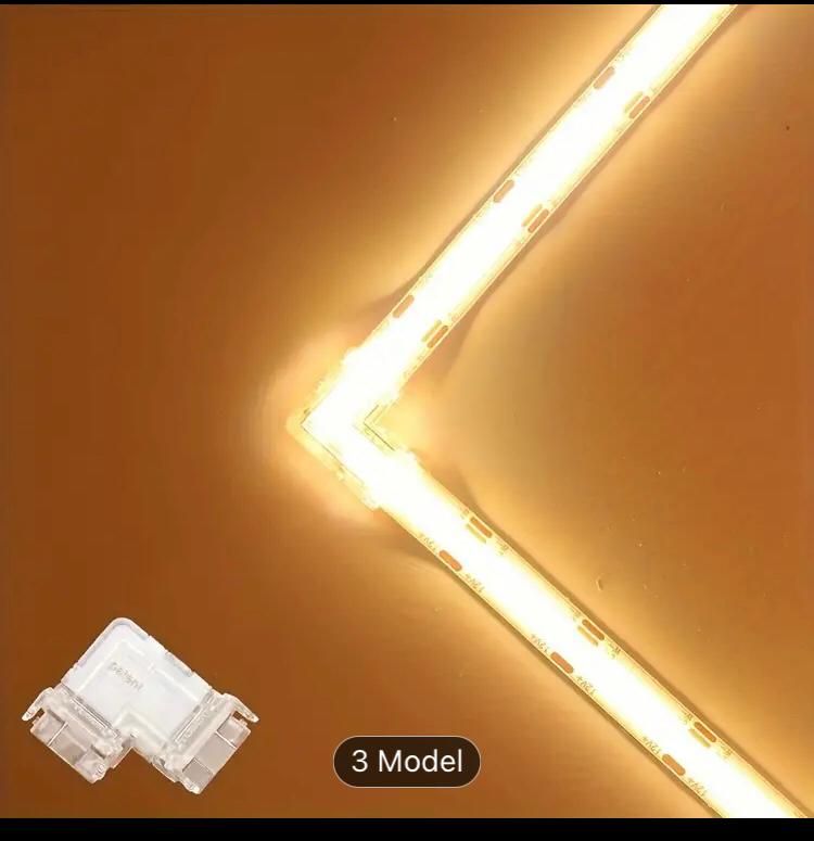 8mm 2-Pin L-Shape COB LED Strip Connector