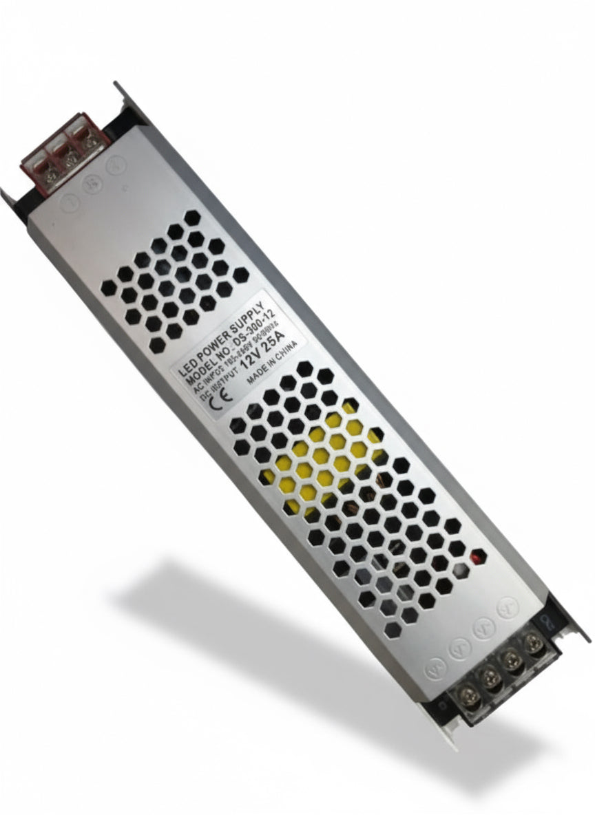 12V 300W 25A Slim LED Power Supply DS-300-12 (Metal Cage)