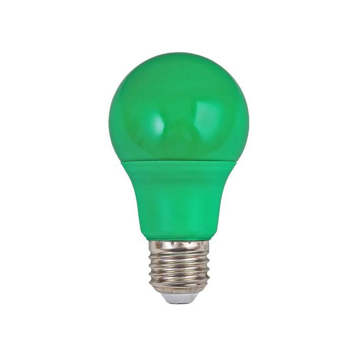 5W LED Colour Bulb E27 Green Light | A60 Decorative Energy Saving Lamp (B5-03)