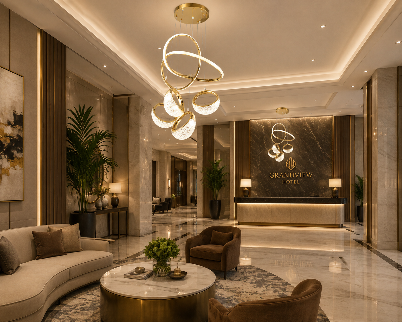 Modern 4 Ring LED Pendant Light 3 Color Changing (94436-4)
