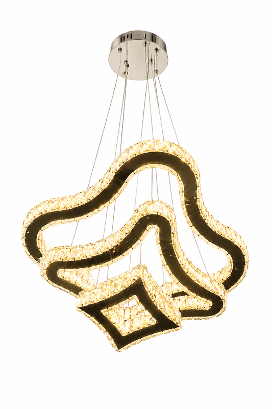Sculptural crystal LED pendant Chandelier