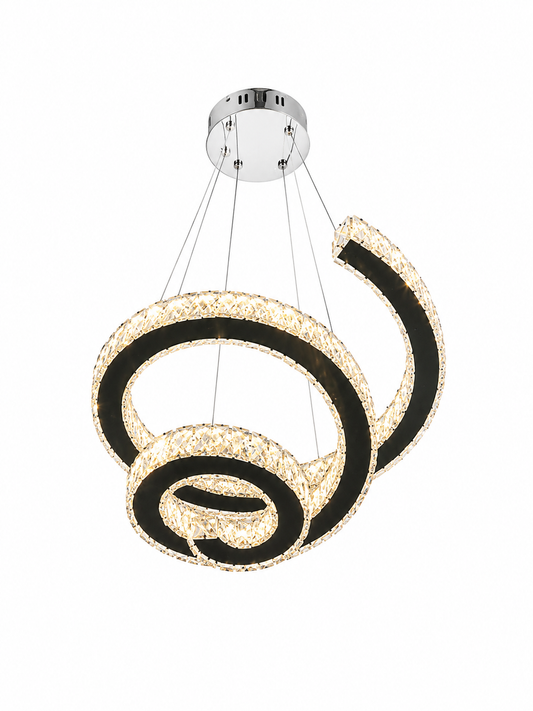 Modern spiral crystal LED Chandelier
