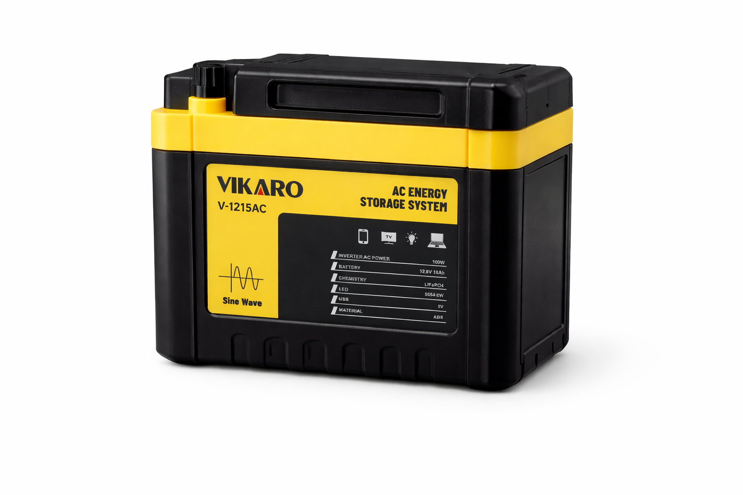 100W Portable AC Energy Storage System (V-1215AC, 220V LiFePO4 Backup Power Unit)