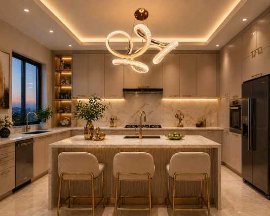 Modern Sculptural LED Chandelier 3 Colour Changing Luxury Ceiling Light (CD423)