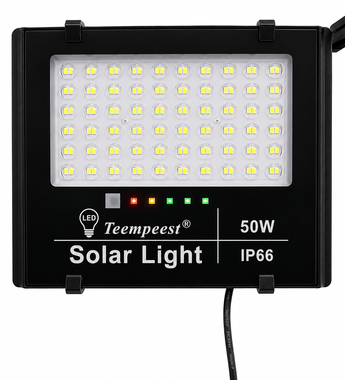 50W Solar LED Floodlight with Remote Control – IP66 Waterproof Outdoor Security Light