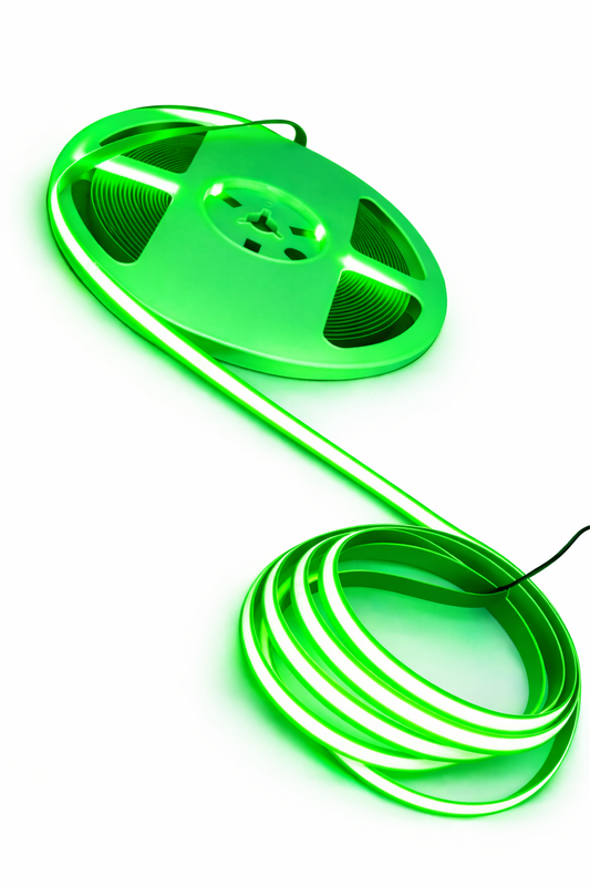 12V COB Green LED Strip Light 8mm (5m Roll)