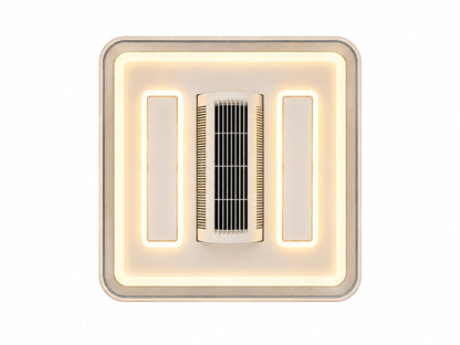 LED and Fan Modern Square light , Bedroom Study Living Room Fashion Decoration 3 Color Changing Ceiling Light(warm white ,cool white and day light) HTY-DX072
