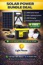 20W Solar Power Bundle Kit  Solar Panel + VIKARO Solar Lighting System + FREE LED Lights (Load Shedding Ready)