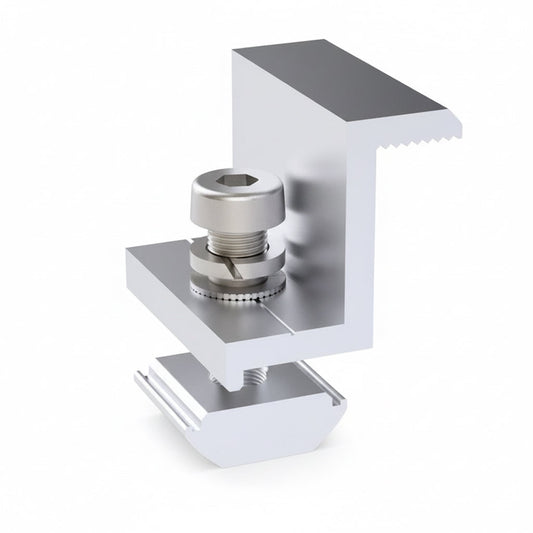 Solar Panel End Clamp for Aluminum Mounting Rail  PV Module Edge Clamp