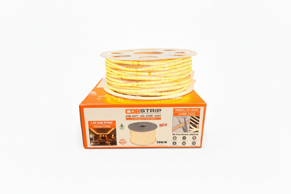 100M 8mm 220V LED COB Strip Light IP20  20W/M (No Transformer Required)