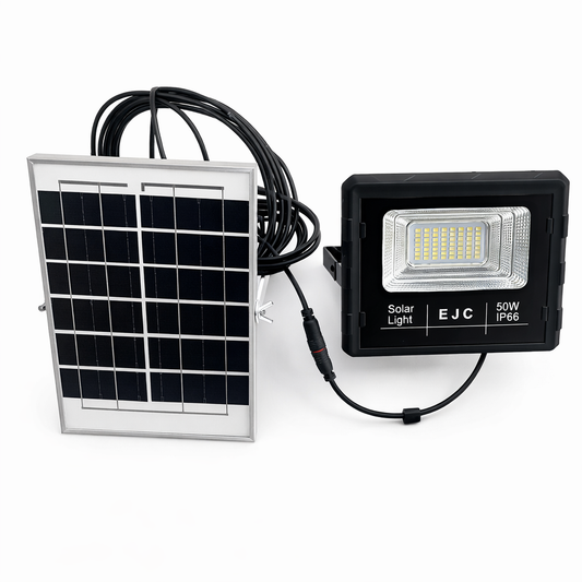 50W Solar LED Floodlight with Remote Control – IP66 Waterproof Outdoor Security Light