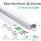 17mm x 7mm Silver Aluminium Surface Mount LED Channel  3m