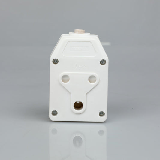 AUSMA AOK-12 PVC Janus Coupler  16A Multi Plug Adapter (White)