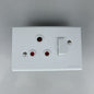 REDISSON A-MS10(S) Single Switched Socket 16A  White Glossy 4x2 Wall Outlet