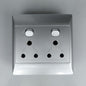 REDISSON Double Wall Socket 4x4 with Dual Switch  Silver Gloss Finish (D01 SIL)