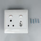 REDISSON Double Wall Socket 16A 4x4  Dual Switched Luxury Design, White (D02)