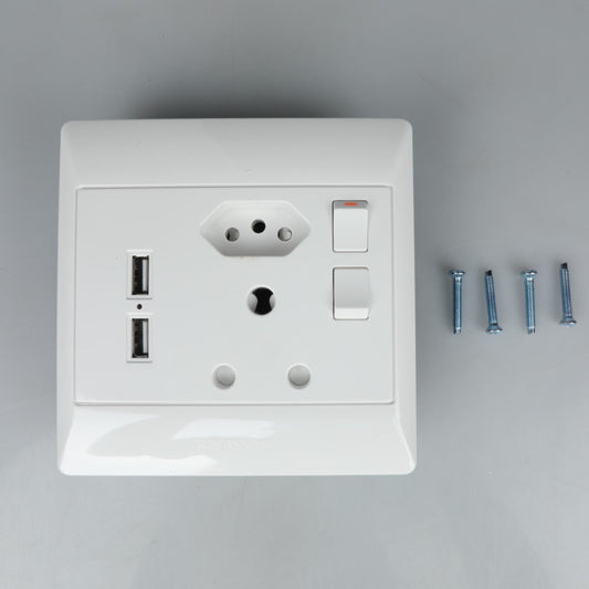 REDISSON D02-1 USB Wall Plug Adapter  Dual USB Charging Socket with Switched Outlet