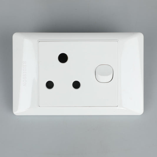 REDISSON White Wall Switched Socket  Effortless Control and Enduring Quality (M-08)