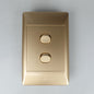 REDISSON A102(G) Stylish Gold 2-Lever Light Switch Plate