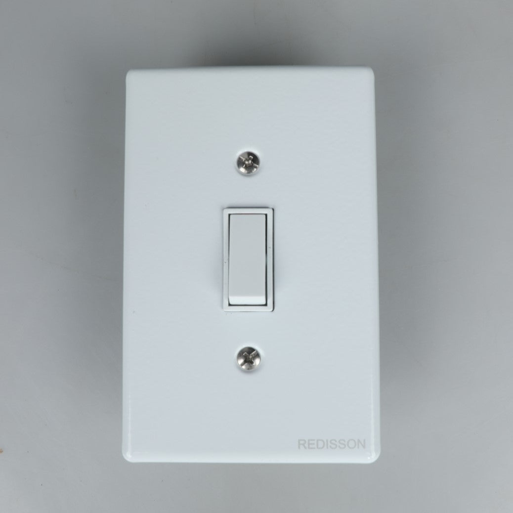 REDISSON Stylish Simplicity 1 Lever Wall Switch  White Gloss (A-M01(S))