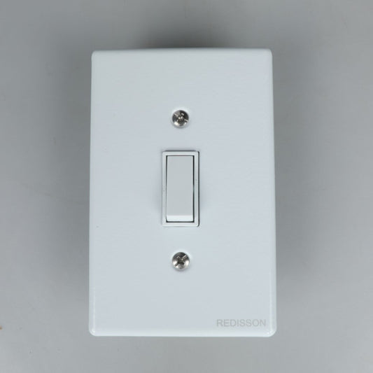 REDISSON Stylish Simplicity 1 Lever Wall Switch  White Gloss (A-M01(S))