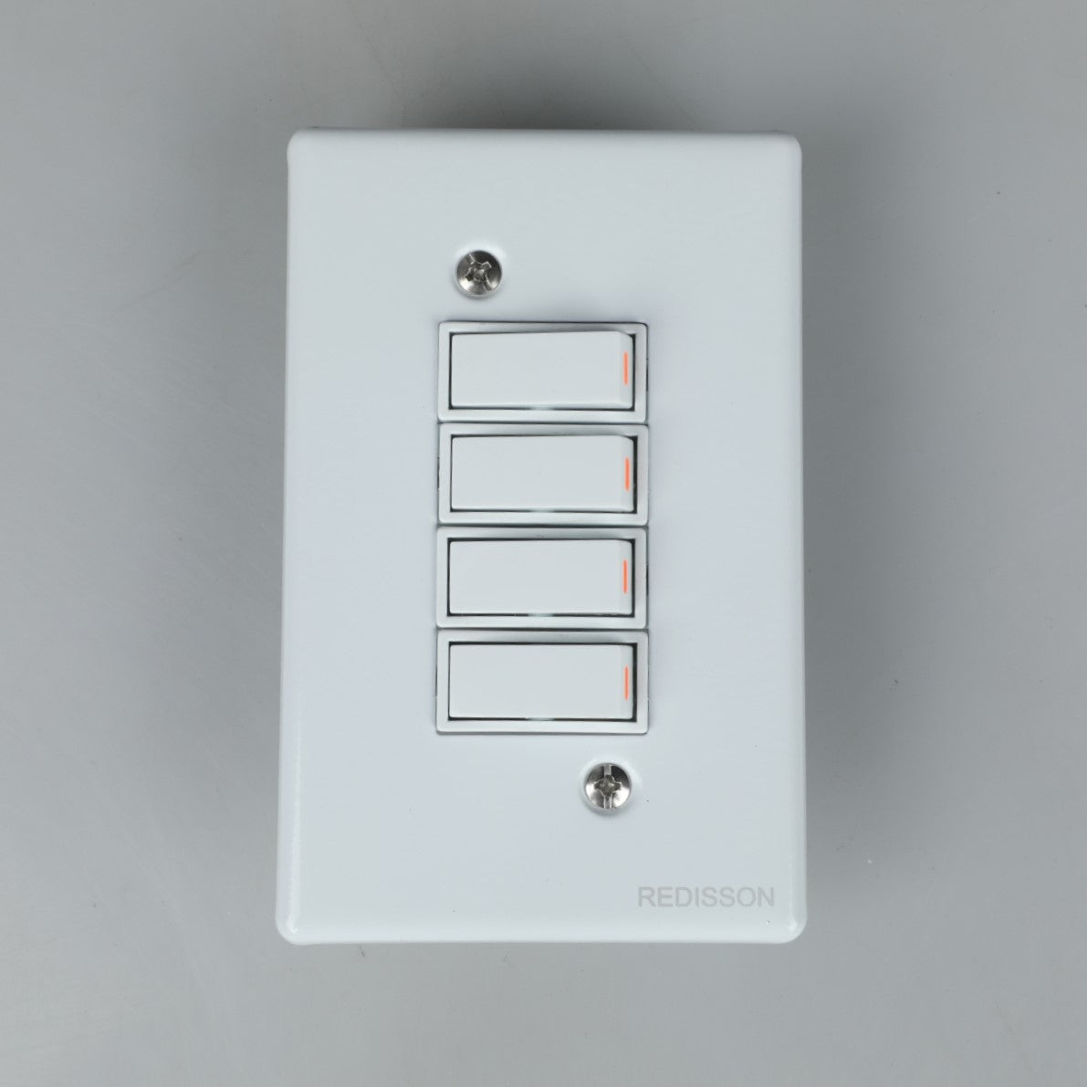 REDISSON Stylish Simplicity 4 Lever Wall Switch  White Gloss (A-M04(S))
