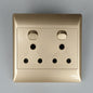 REDISSON 4x4 Double Switched Wall Socket 16A  Gold Luxury Finish (D01 G)