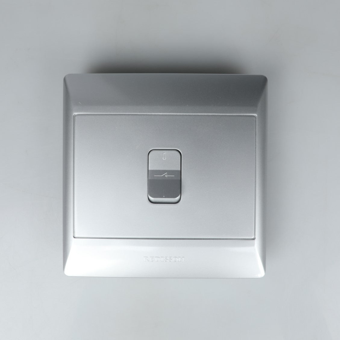 REDISSON 4x4 Single Switch Outlet Cover  Silver Grey Gloss Finish (M-07 SIL)