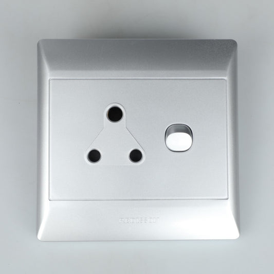 REDISSON Silver Wall Switched Socket S001 SIL