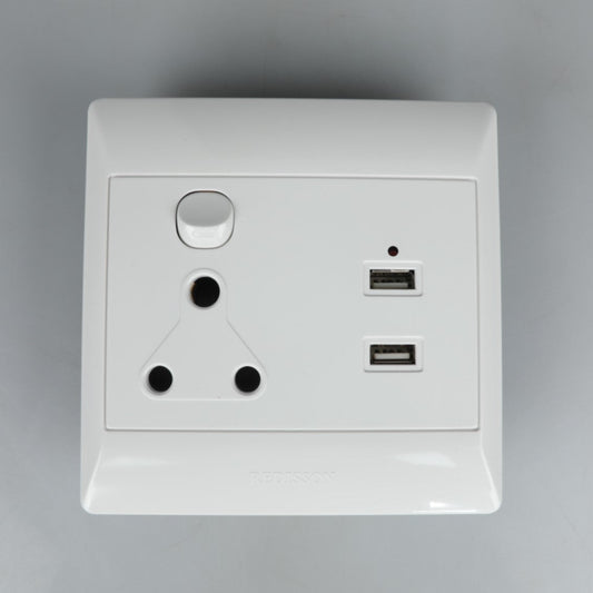 REDISSON USB White Outlet Switch  S001 USB