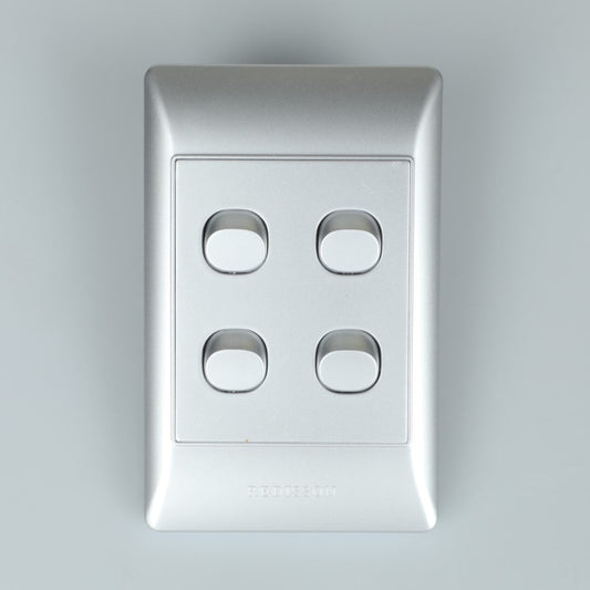REDISSON   Light Switch  SILVER, Safe and Long-lasting Four Channel Control A104(SIL)