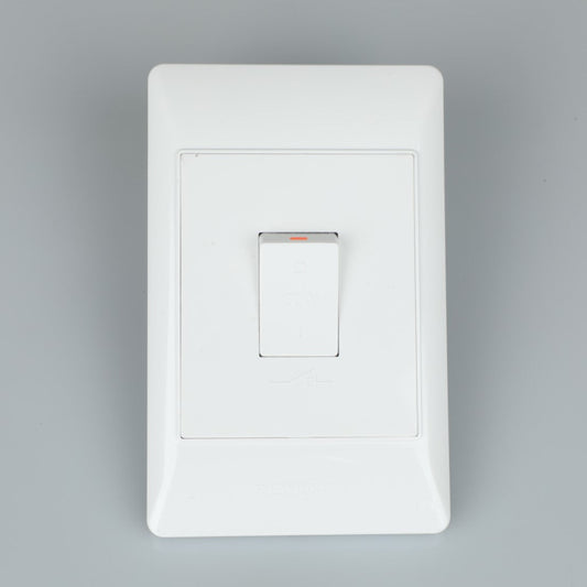REDISSON 30A Isolator Switch  2 Pole Heavy-Duty Outlet (4x2) with Indicator, White Gloss Finish (M-H7)