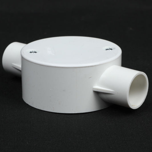 20mm PVC 2-Way Junction Box  Waterproof Conduit Connection Box (G-02) for Electrical & Solar Installations