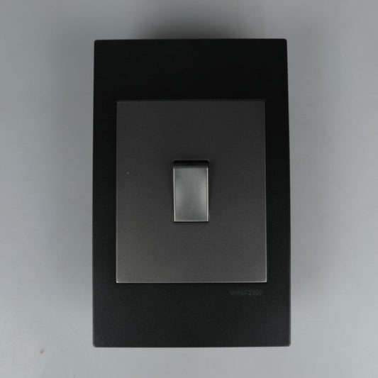 Redisson 1 Lever Wall Luxury Switch  4x4 (Silver Grey Finish) A101-C-SG