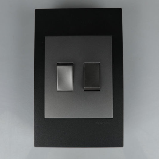 Redisson 2 Lever Wall Luxury Switch  4x4 (Silver Grey Finish) A102-C-SG