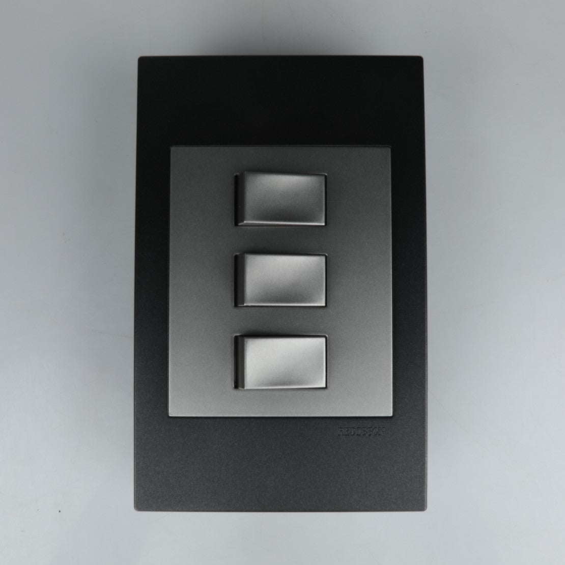 Redisson 3 Lever Wall Luxury Switch  4x4 (Silver Grey Finish) A103-C-SG
