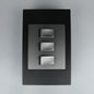 Redisson 3 Lever Wall Luxury Switch  4x4 (Silver Grey Finish) A103-C-SG