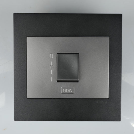 Redisson 60A Double Pole Isolator Switch  4x4 Appliance Switch (Silver Grey Gloss Finish)