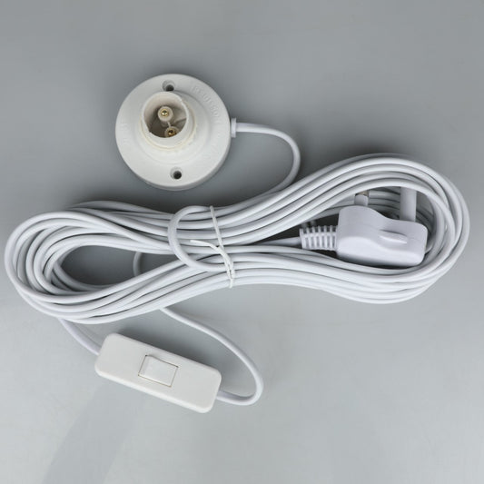 10m Extension Cord with Inline Switch  2A 250V (Indoor Use)
