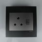 REDISSON  1x16A Silver Grey Wall Switched Socket  Effortless Control and Enduring Quality 4x4 S001-C-SG