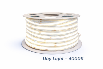 100M 8mm 220V LED COB Strip Light IP20  20W/M (No Transformer Required)